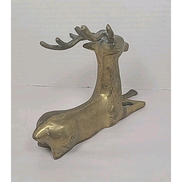 Vintage Brass Deer Figurine Leonard Silver Mfg Co. - Picture 4 of 5